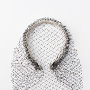 Zara Silver Hair Accessory with Veil